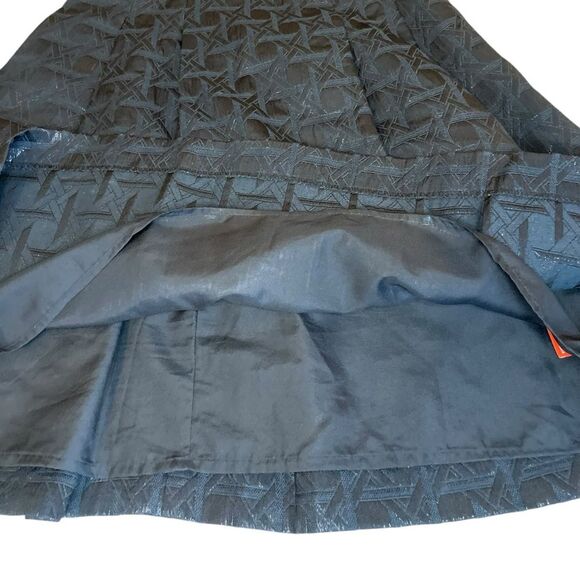 Kirna Zabete For Target Dress Black Metallic Jacquard Wrap A Line Womens Size 10 - Picture 8 of 12